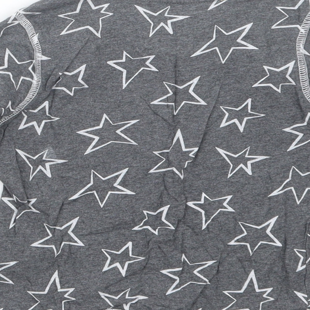 TU Girls Grey Geometric  Top Pyjama Top Size 3-4 Years