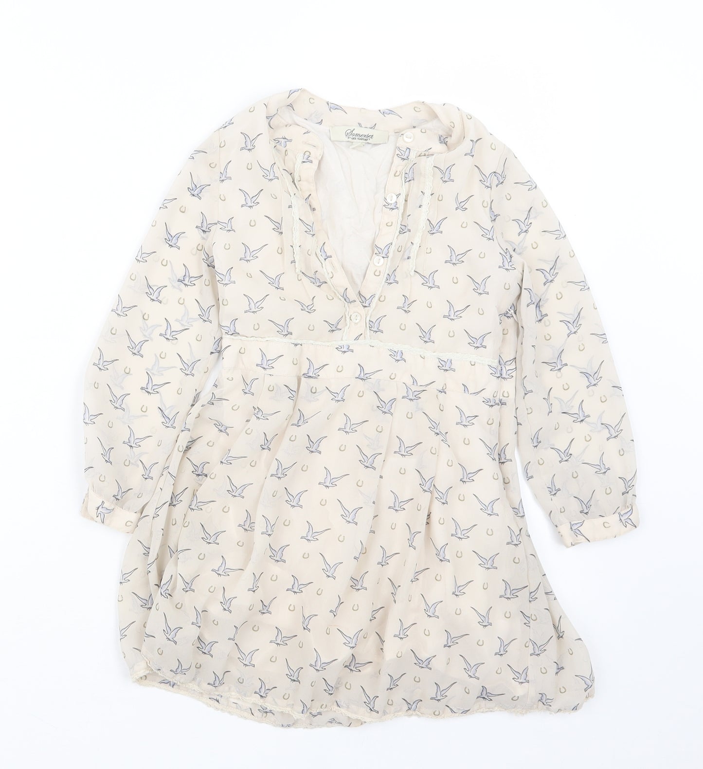 Somerset Girls Beige Geometric  A-Line  Size 5 Years