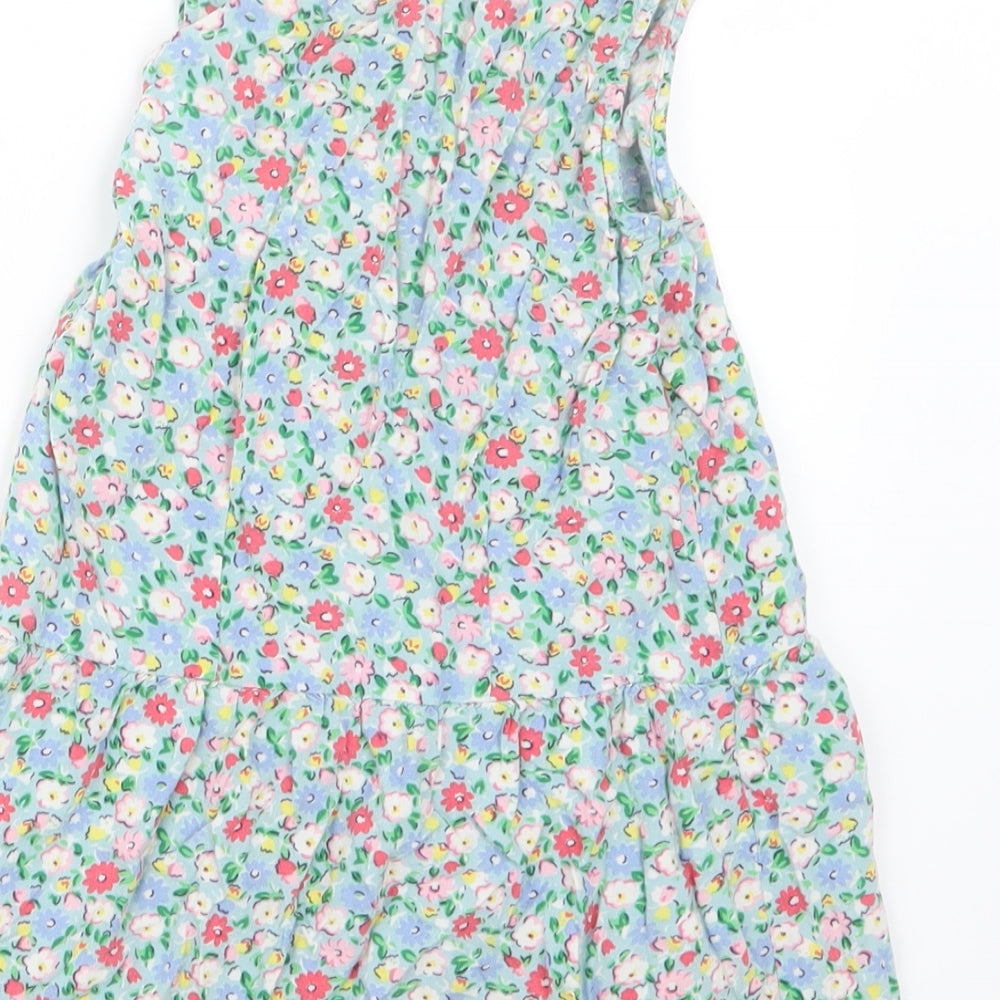 Cath Kidston Girls Blue Floral  Basic Button-Up Size 4-5 Years