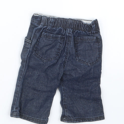 Mothercare Boys Blue  Denim Cargo Jeans Size 0-3 Months