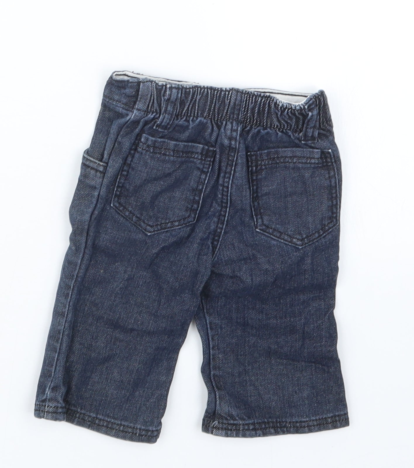 Mothercare Boys Blue  Denim Cargo Jeans Size 0-3 Months