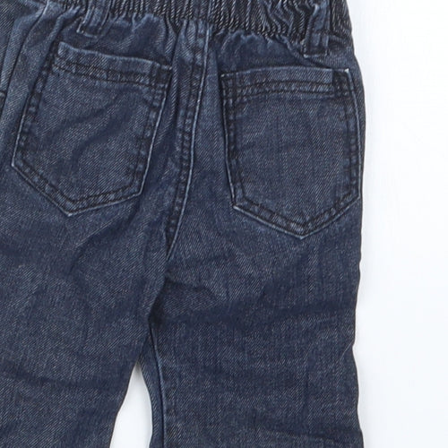 Mothercare Boys Blue  Denim Cargo Jeans Size 0-3 Months