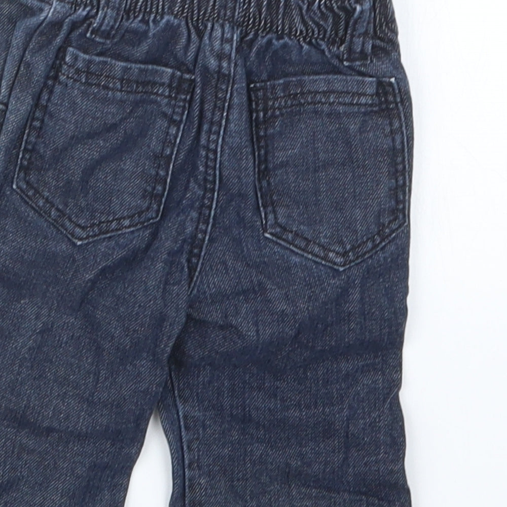 Mothercare Boys Blue  Denim Cargo Jeans Size 0-3 Months
