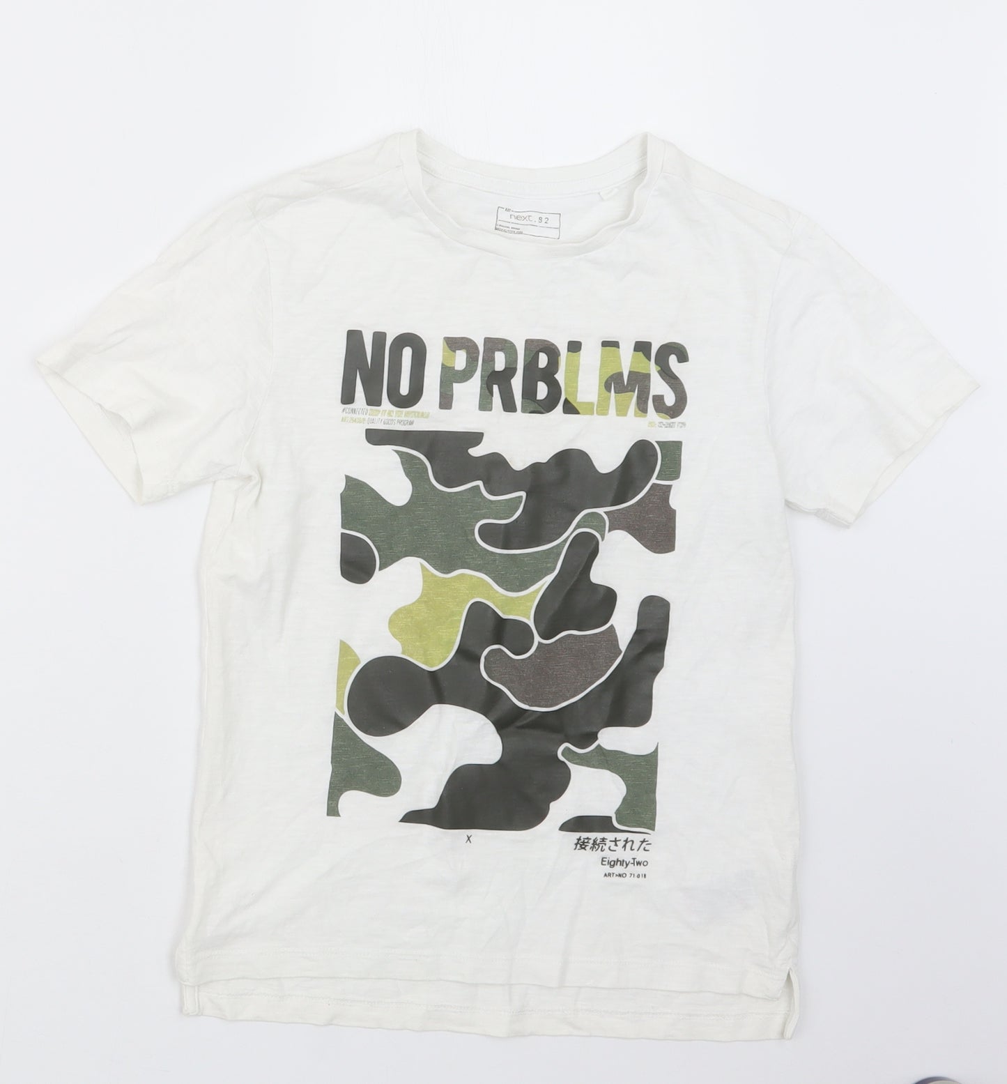 NEXT Boys White   Basic T-Shirt Size 8 Years