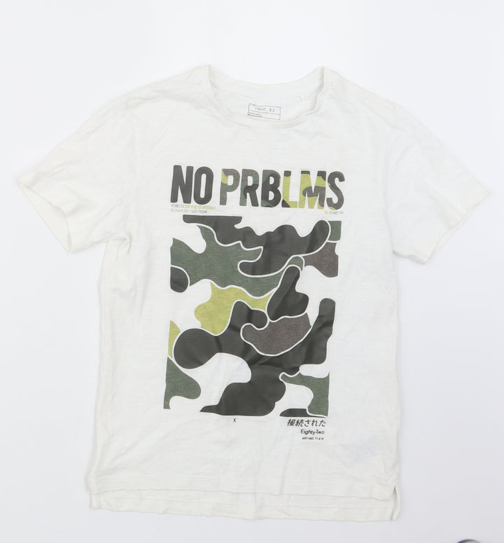 NEXT Boys White   Basic T-Shirt Size 8 Years