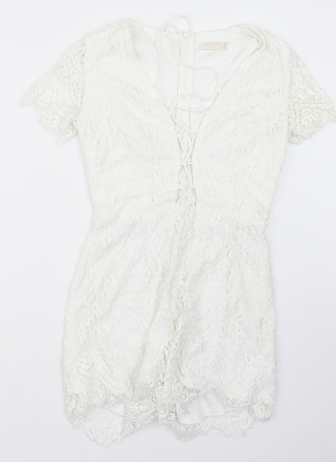 Vera & Lucy Womens White   Playsuit One-Piece Size S