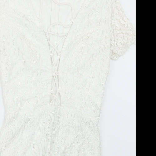 Vera & Lucy Womens White   Playsuit One-Piece Size S