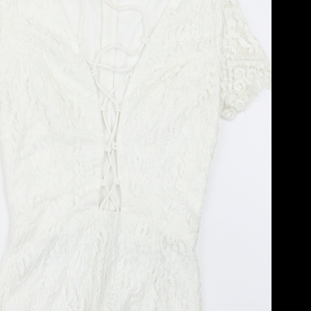 Vera & Lucy Womens White   Playsuit One-Piece Size S