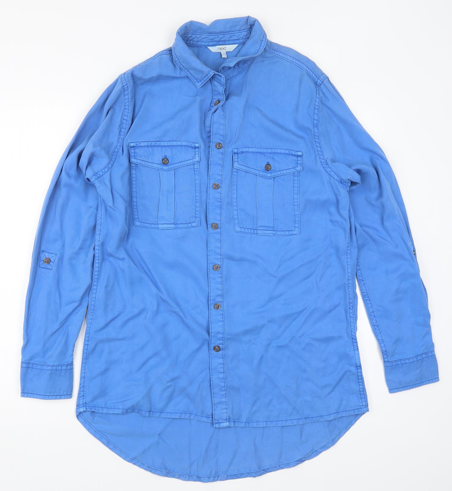 NEXT Womens Blue   Basic Button-Up Size 12