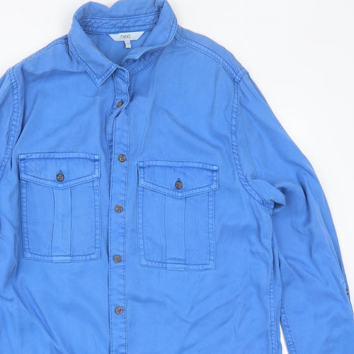 NEXT Womens Blue   Basic Button-Up Size 12