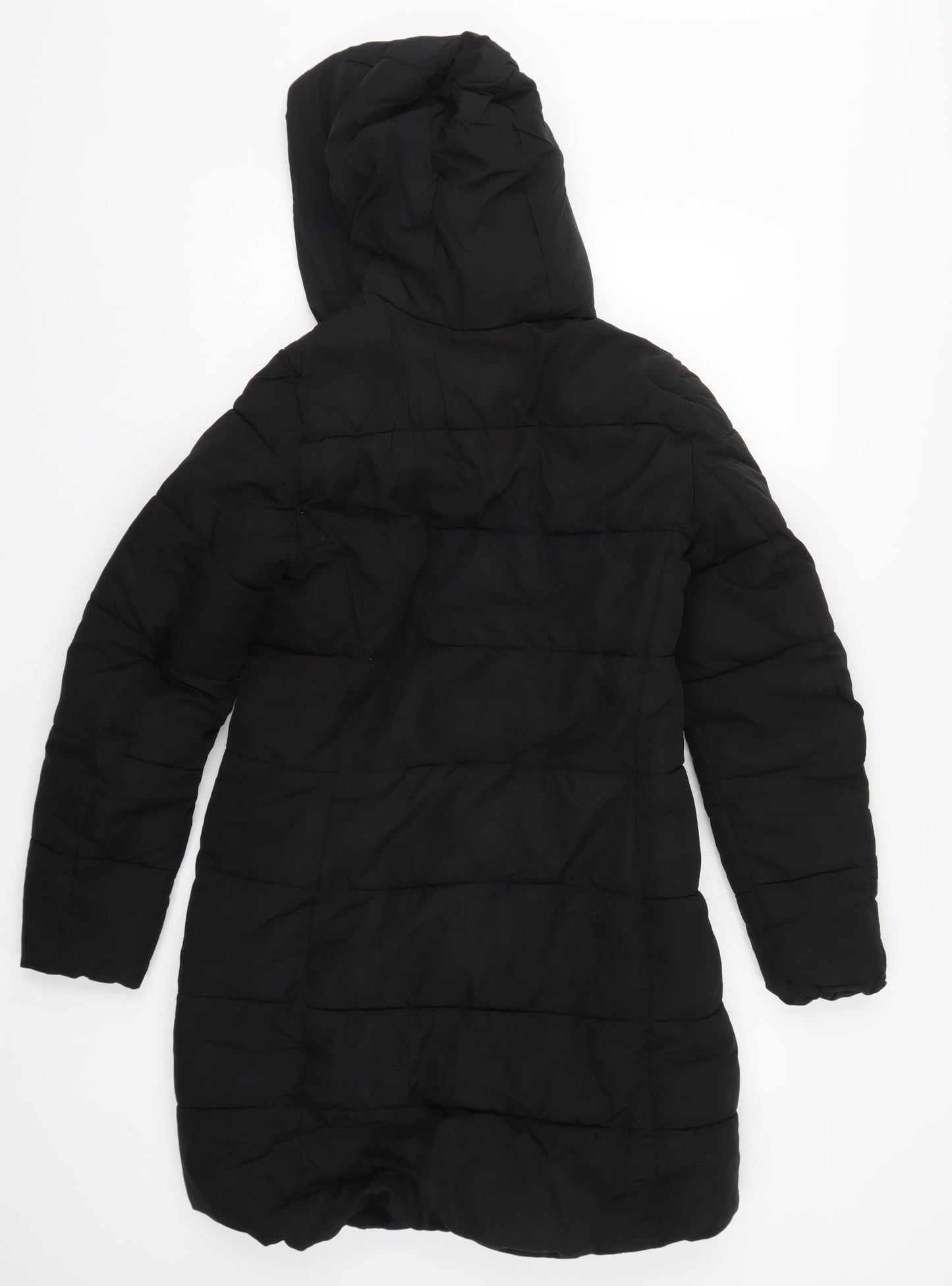 H&M Womens Black   Quilted Coat Size XS