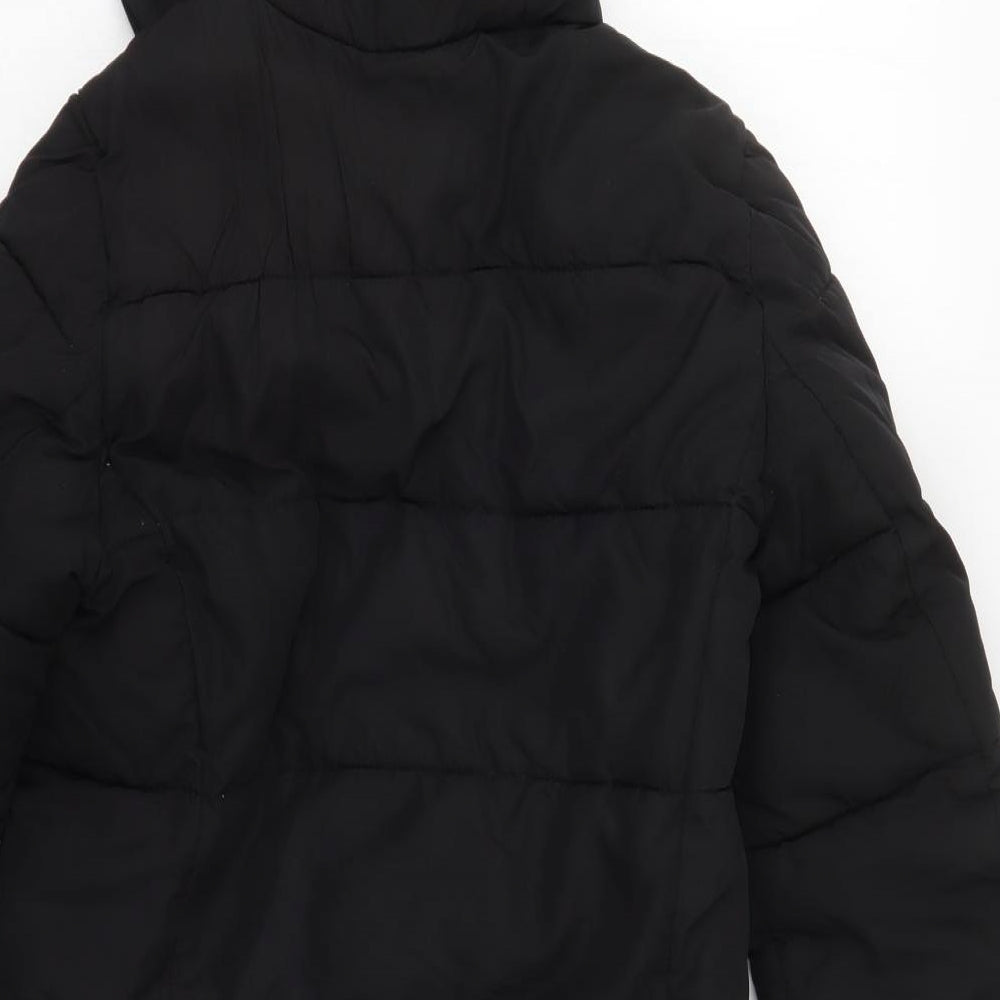 H&M Womens Black   Quilted Coat Size XS