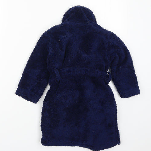 John Lewis Boys Blue Solid   Robe Size 3 Years