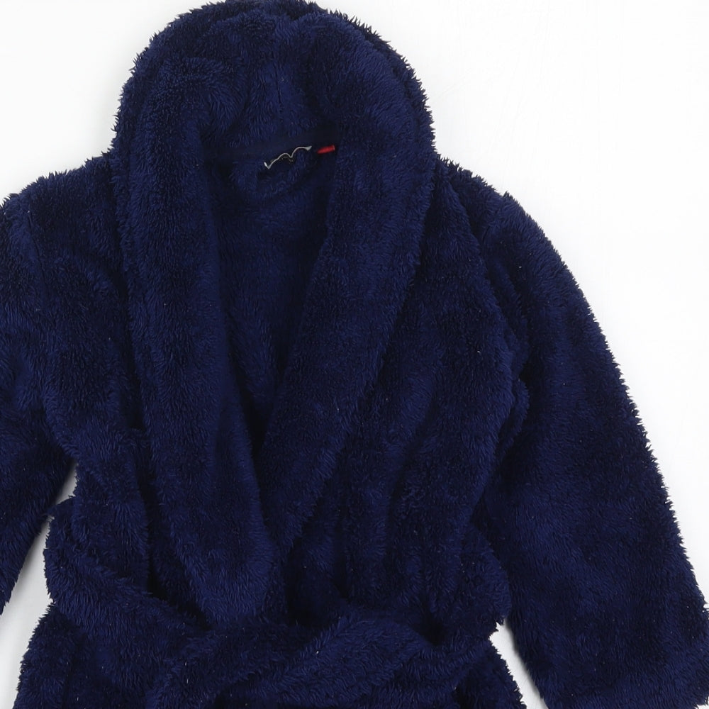 John Lewis Boys Blue Solid   Robe Size 3 Years