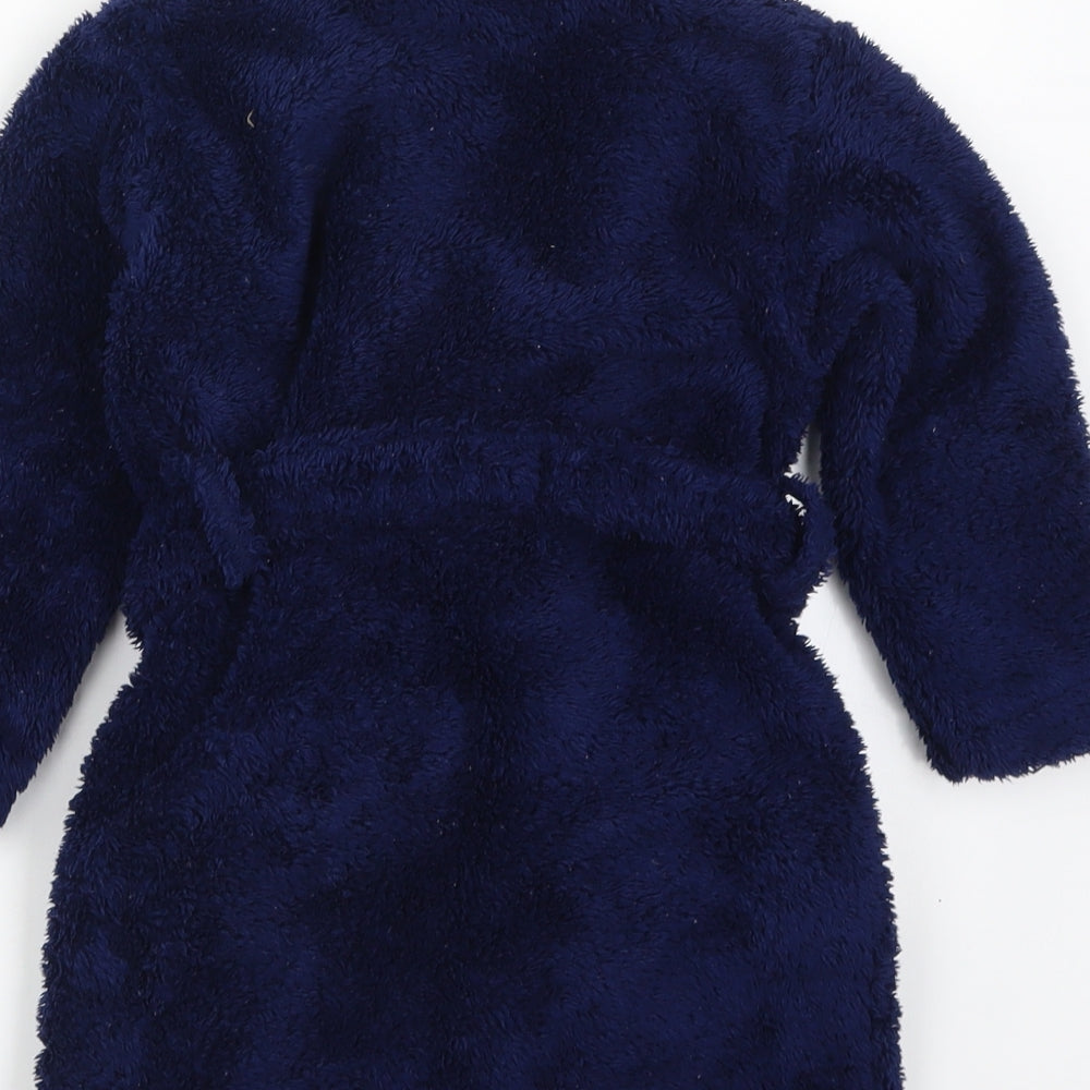 John Lewis Boys Blue Solid   Robe Size 3 Years