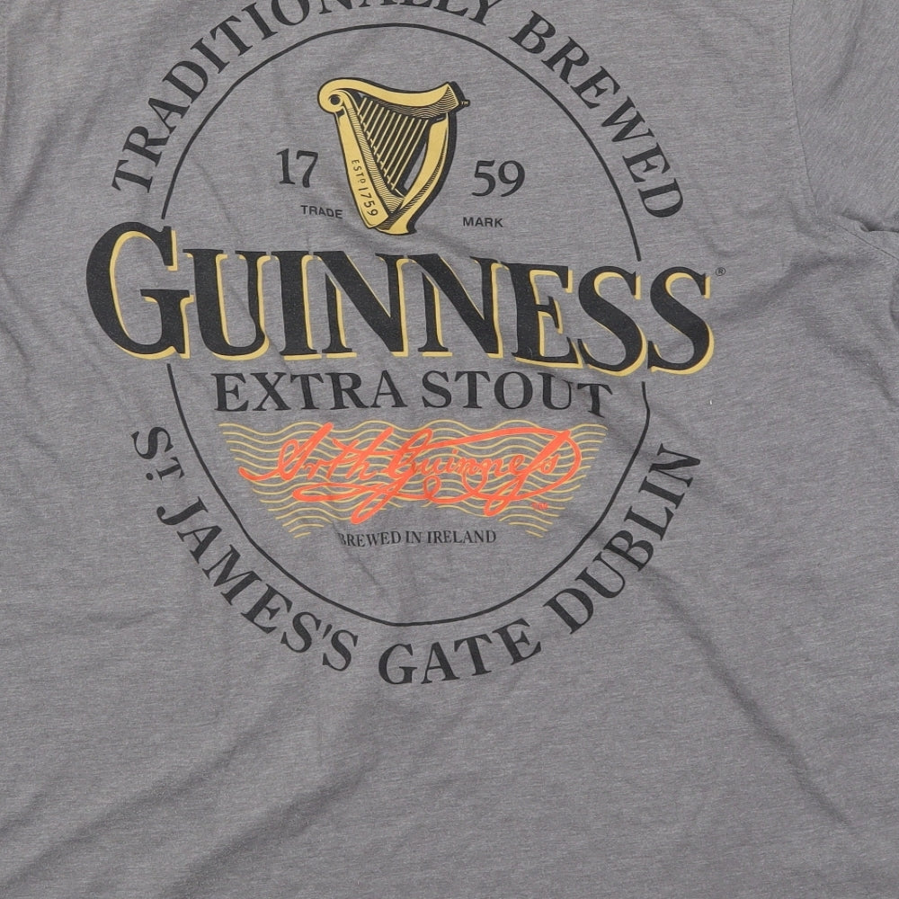 George Mens Grey    T-Shirt Size XL  - Guiness