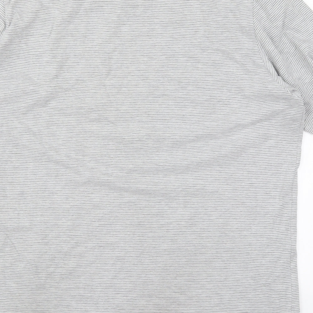 Linea Mens Grey Striped   T-Shirt Size L