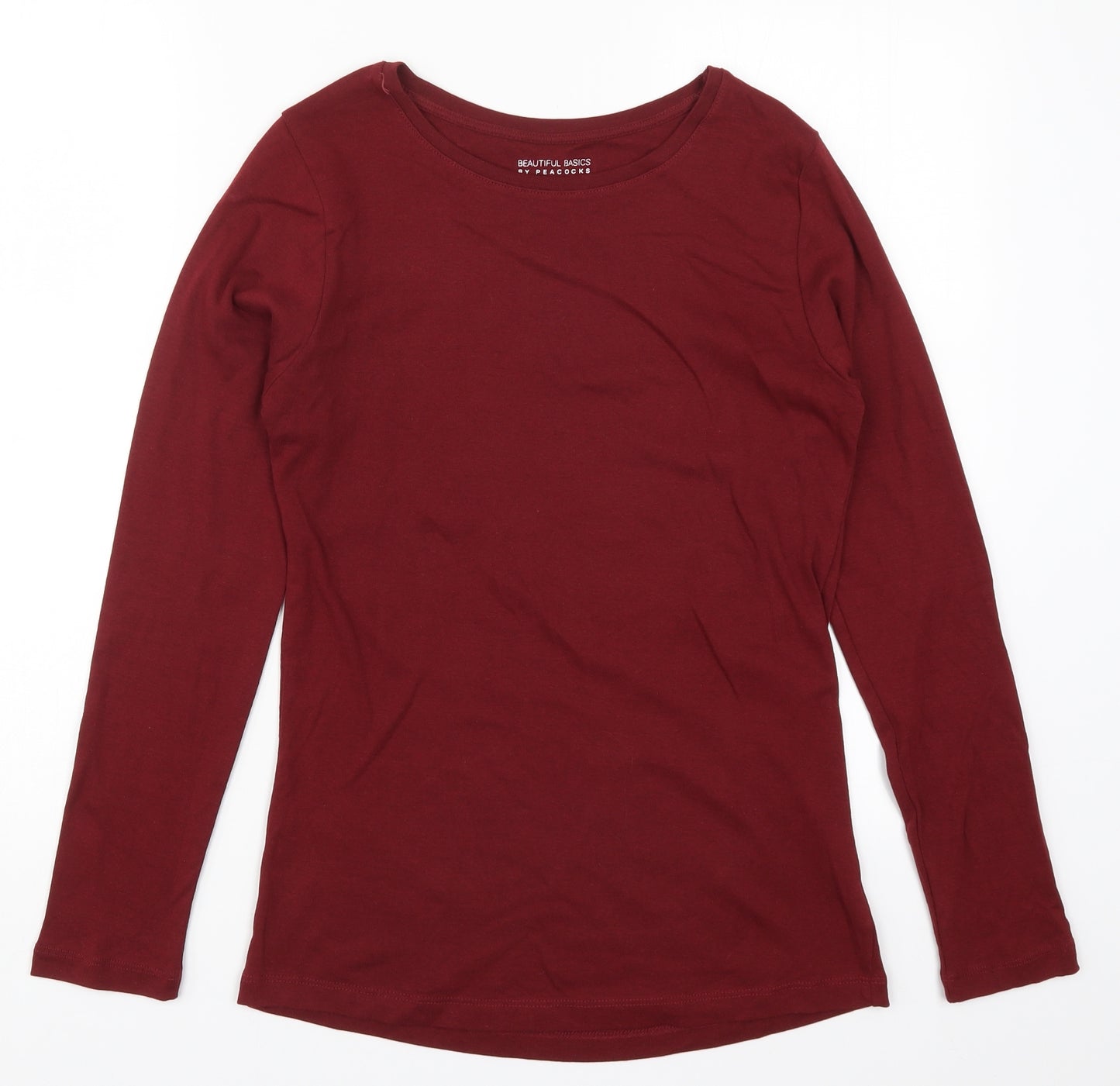 Peacocks Womens Red   Basic T-Shirt Size 14
