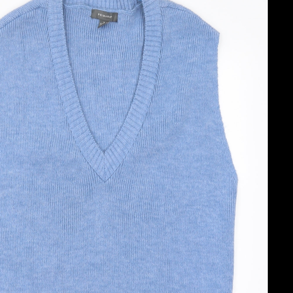 Primark Womens Blue  Knit Vest Jumper Size 18