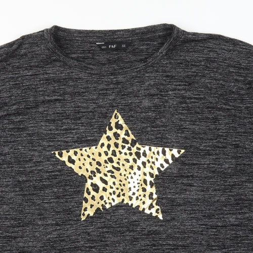 F&F Womens Grey   Pullover Sweatshirt Size 22  - Star