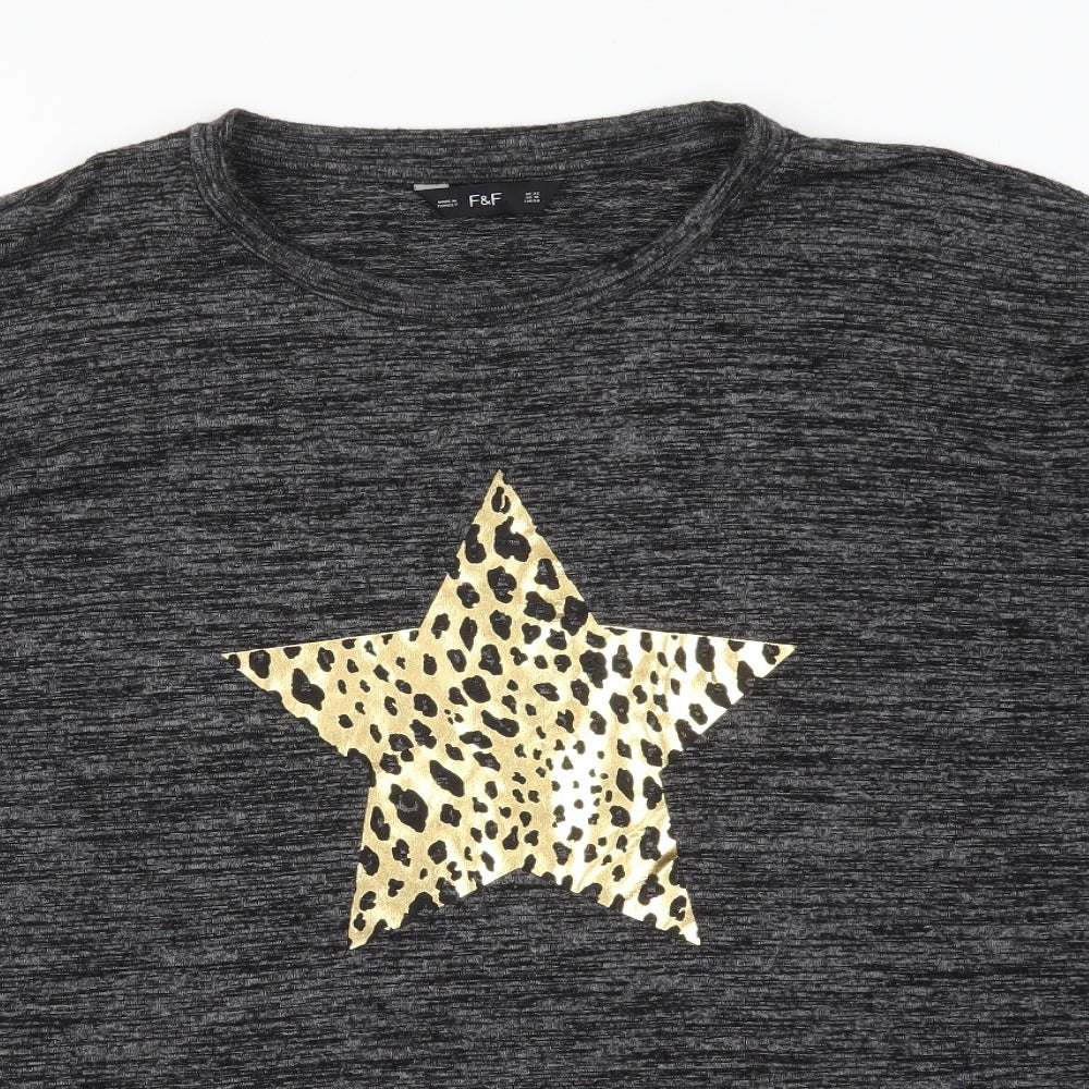 F&F Womens Grey   Pullover Sweatshirt Size 22  - Star
