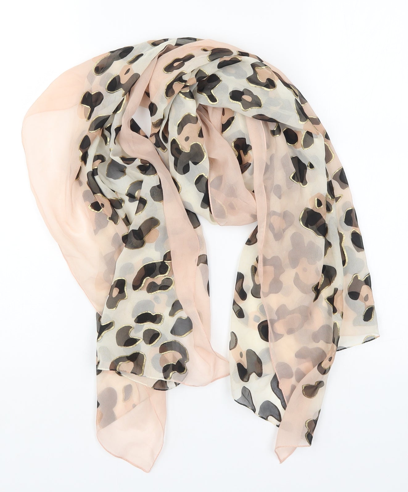 Preworn Womens Pink Animal Print   Scarf