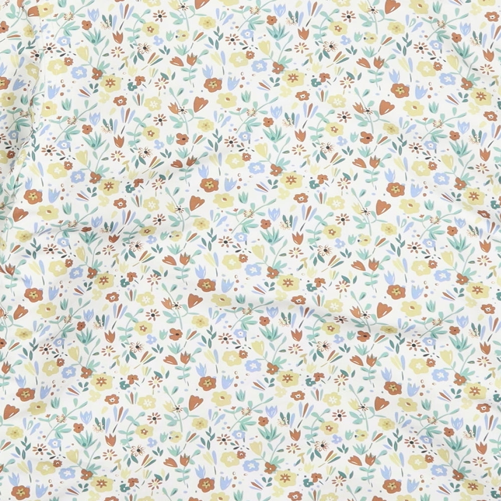 Primark Girls Multicoloured Floral  Basic Coat Coat Size 7-8 Years