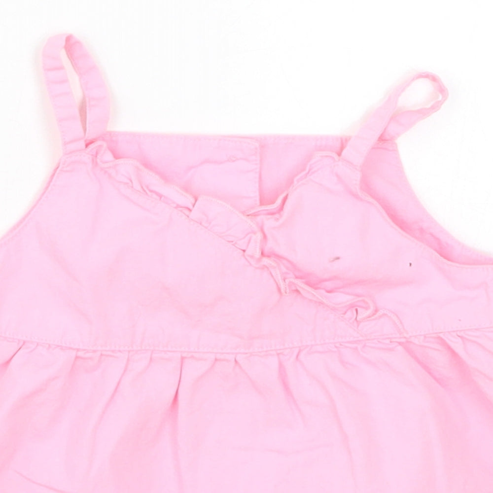 George Girls Pink Floral  Basic Tank Size 9-12 Months