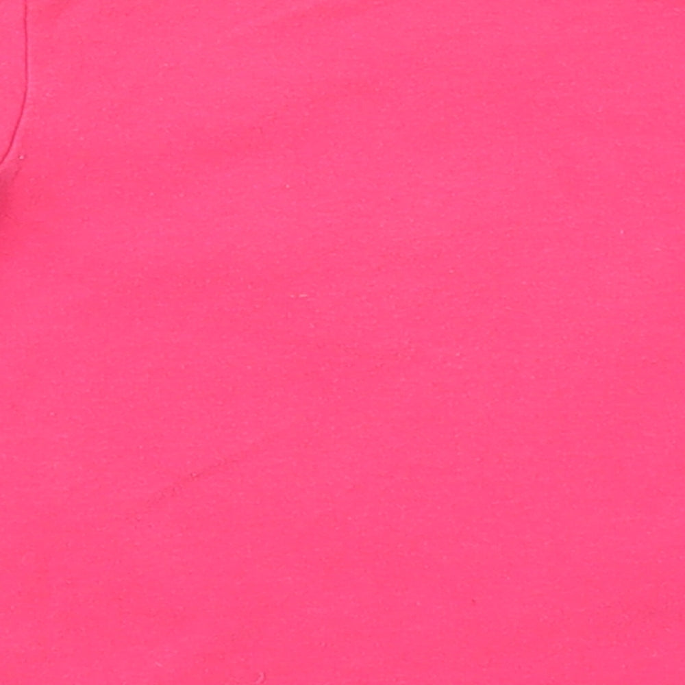 M&Co Girls Pink   Basic T-Shirt Size 6-9 Months  - Birds Flowers