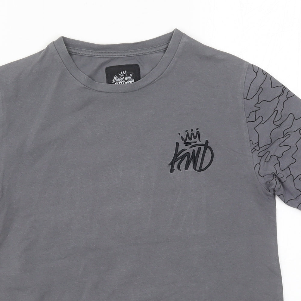 Kings Will Dream Boys Grey   Basic T-Shirt Size 12-13 Years