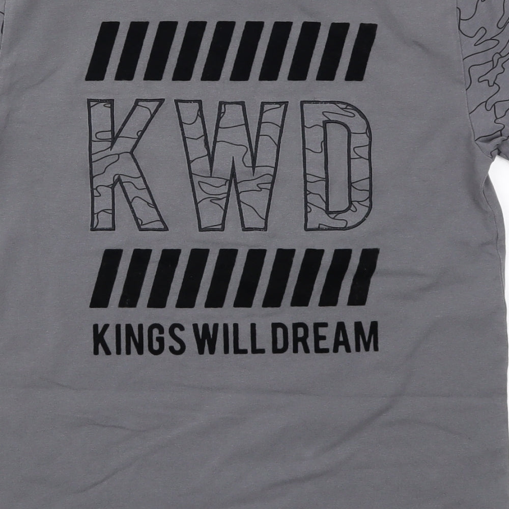 Kings Will Dream Boys Grey   Basic T-Shirt Size 12-13 Years