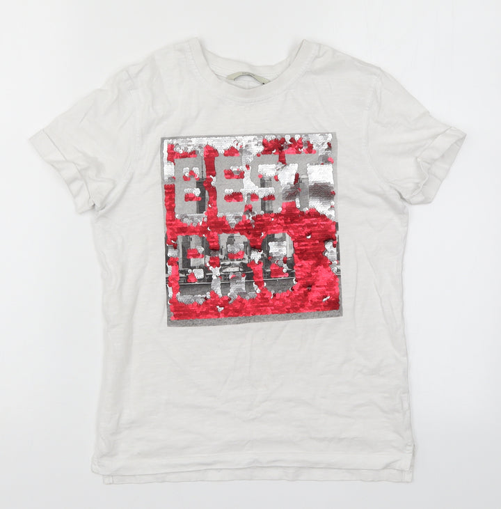 George Boys White   Basic T-Shirt Size 9-10 Years  - Best Bro