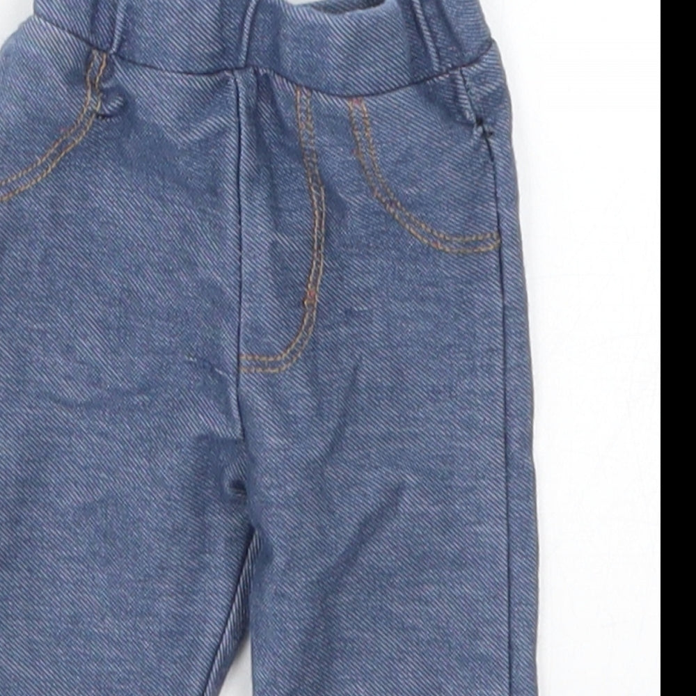 F&F Girls Blue   Capri Leggings Size 0-3 Months