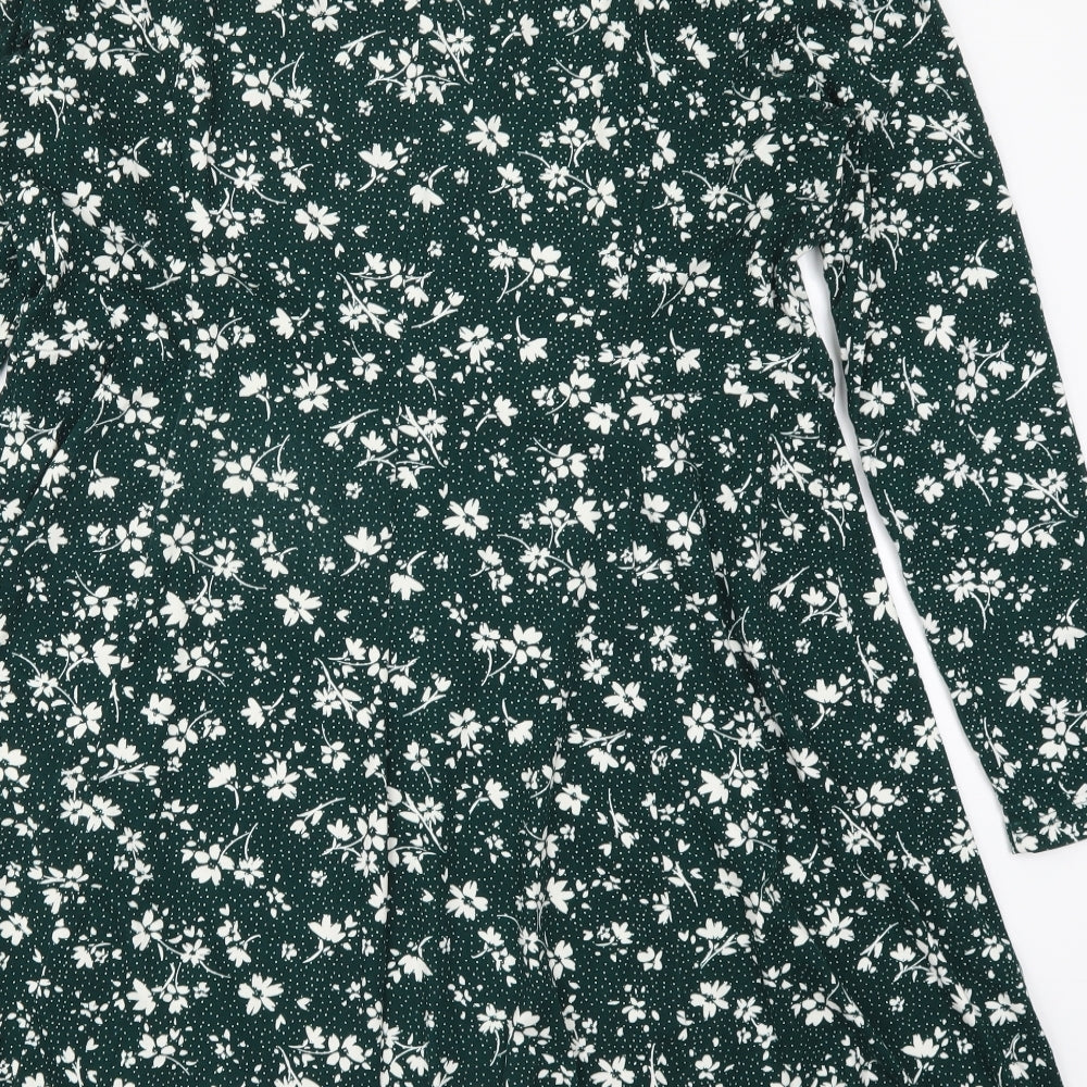 New Look Womens Green Floral  A-Line  Size 18