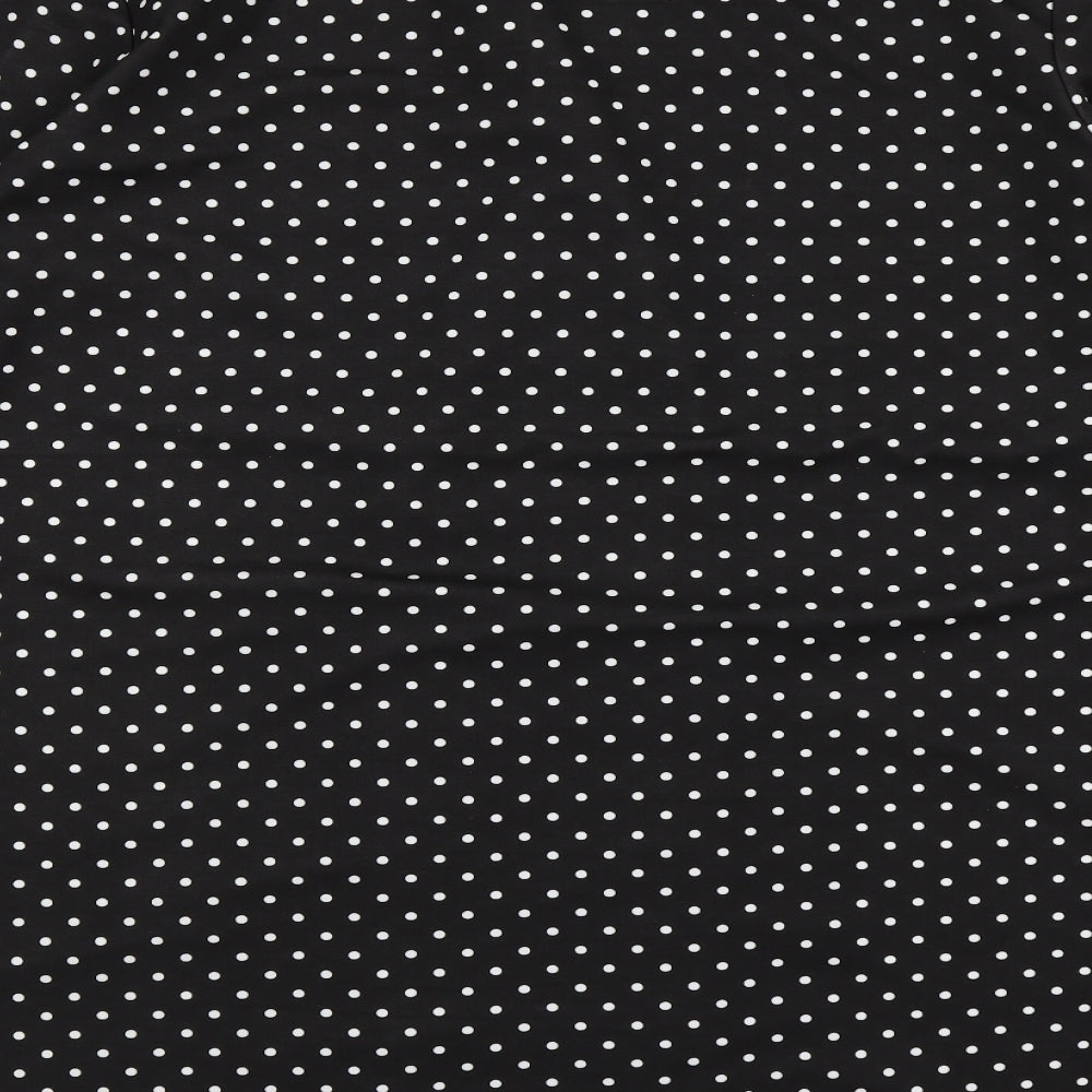 PRETTYLITTLETHING Womens Black Polka Dot  Jacket Blazer Size 24