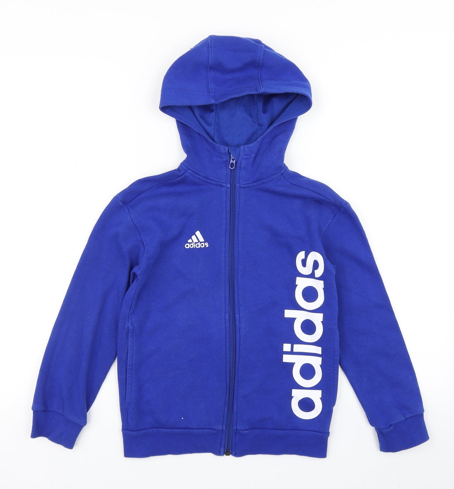 adidas Boys Blue   Full Zip Hoodie Size 7-8 Years