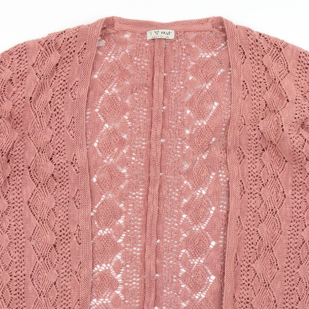 NEXT Girls Pink  Knit Cardigan Jumper Size 9-10 Years
