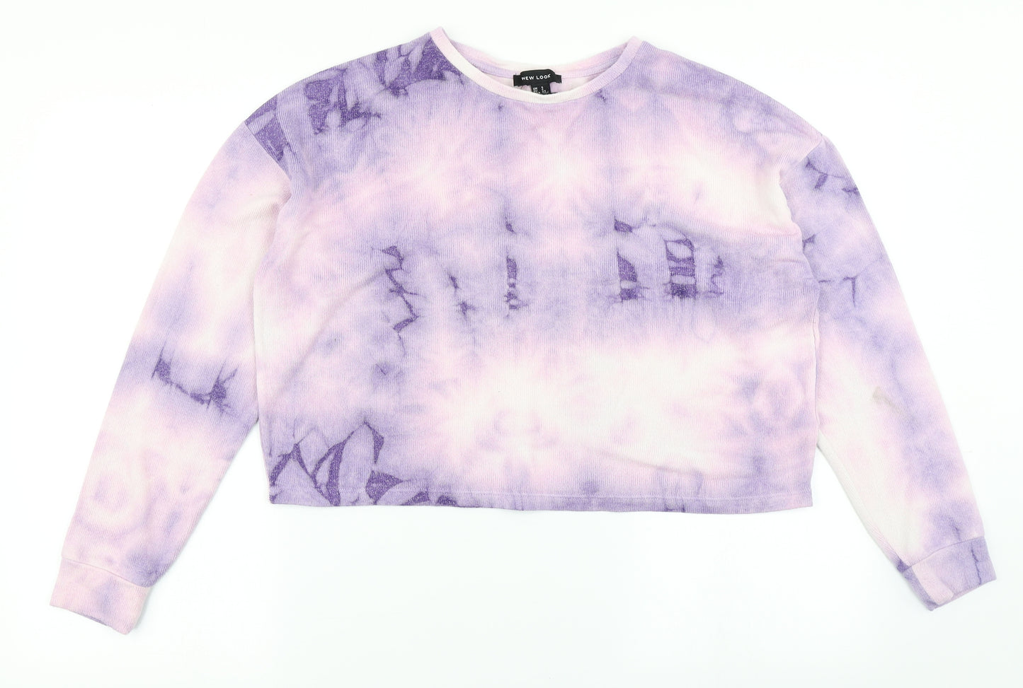 New Look Womens Purple   Pullover Sweatshirt Size S  - cropped