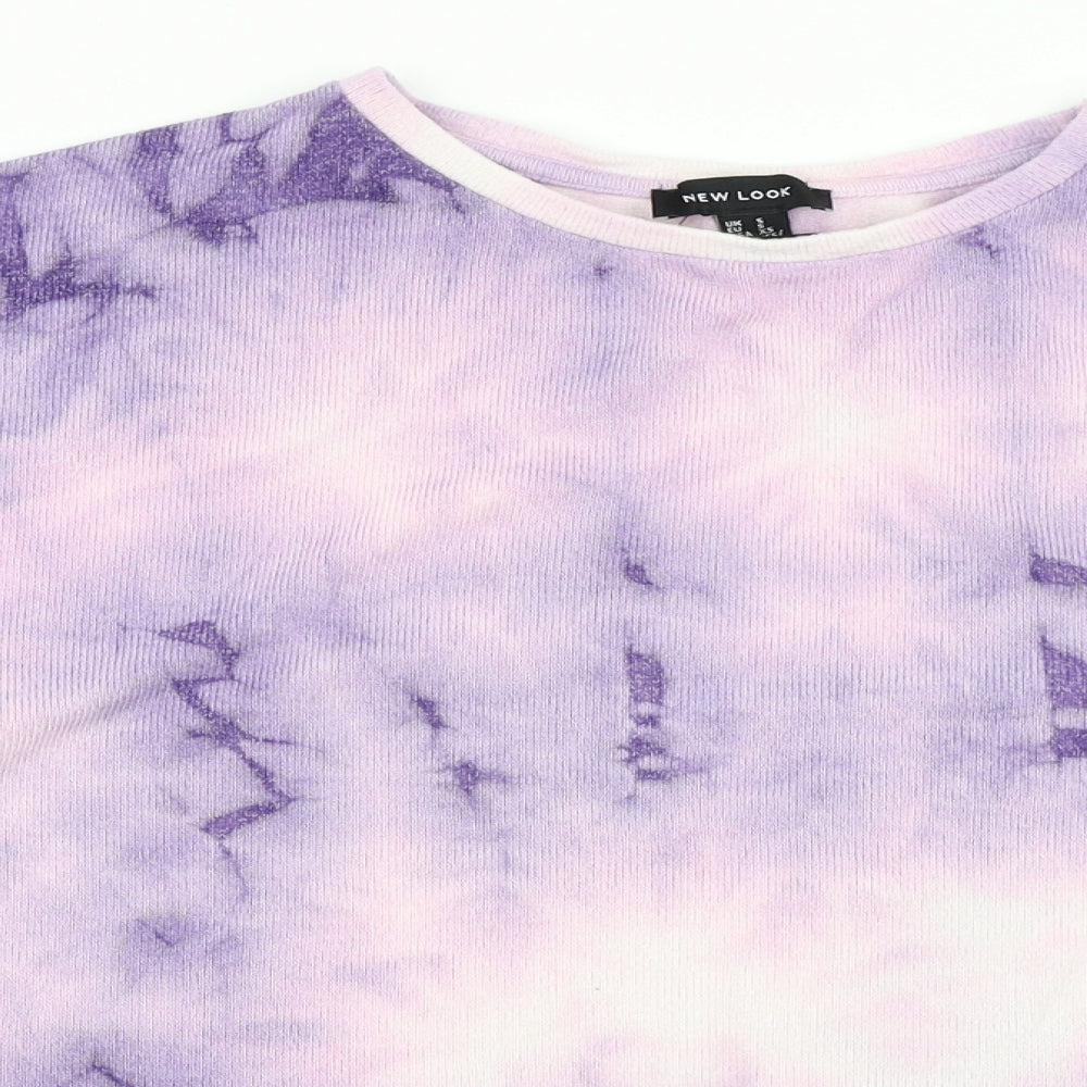 New Look Womens Purple   Pullover Sweatshirt Size S  - cropped