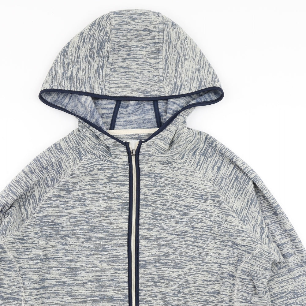 Weird Fish Womens Blue  Fleece Full Zip Hoodie Size 16