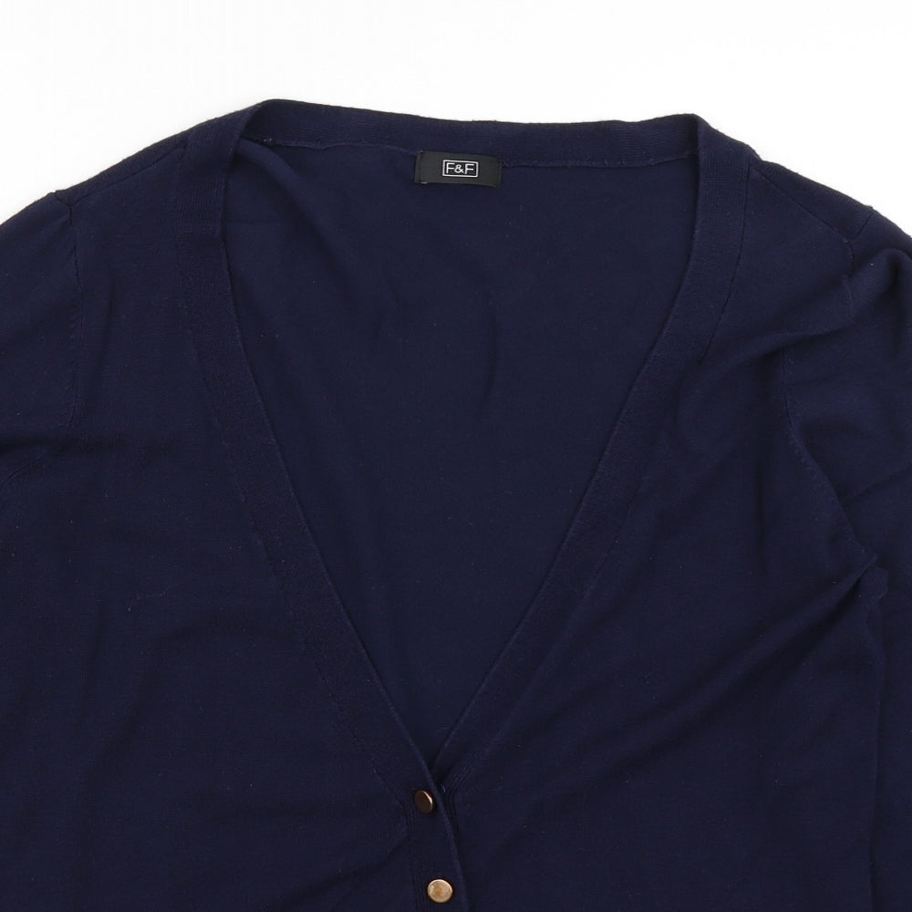 F&F Womens Blue  Knit Cardigan Jumper Size 18