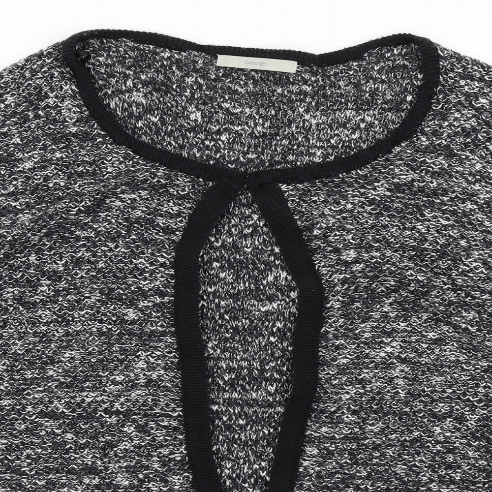 George Womens Black  Knit Cardigan Jumper Size 18