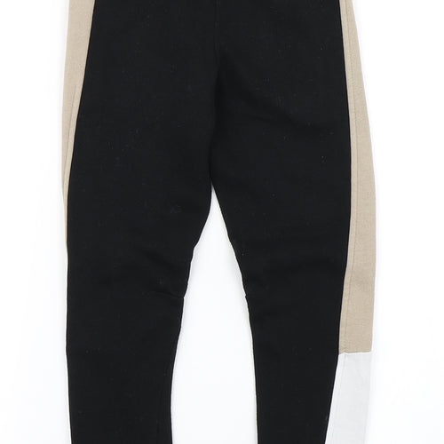 Primark Boys Black Colourblock  Jogger Trousers Size 5-6 Years