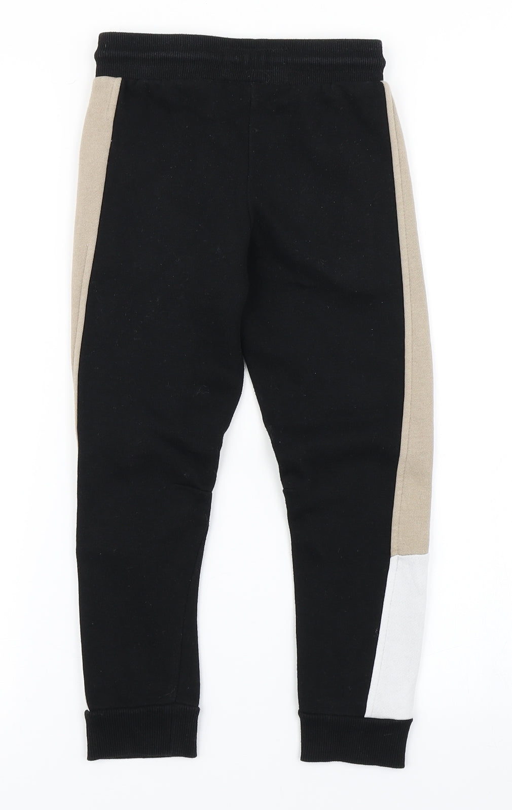 Primark Boys Black Colourblock  Jogger Trousers Size 5-6 Years