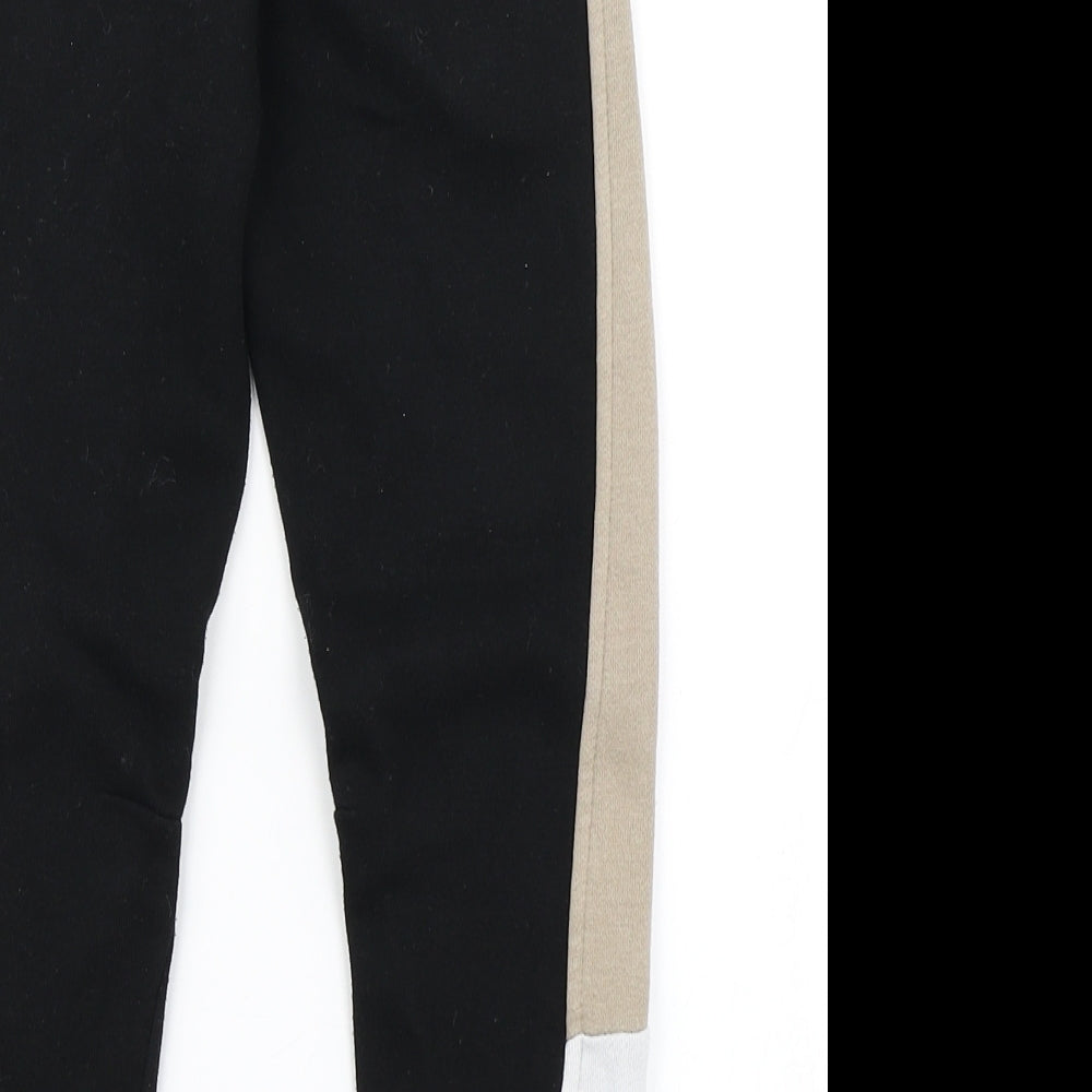 Primark Boys Black Colourblock  Jogger Trousers Size 5-6 Years