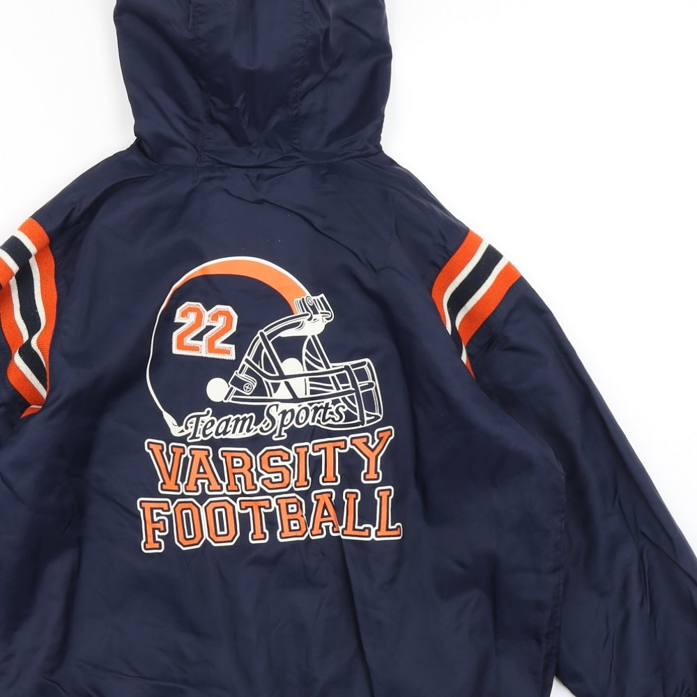 Athletics Dept Boys Blue   Jacket Poncho Size 7-8 Years