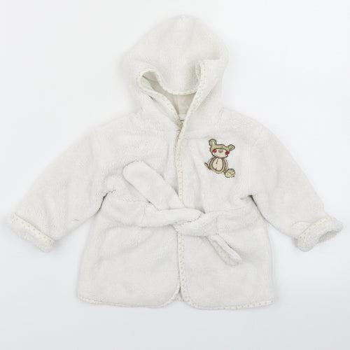 Baby Baby White Solid  Kaftan Robe Size 6-9 Months