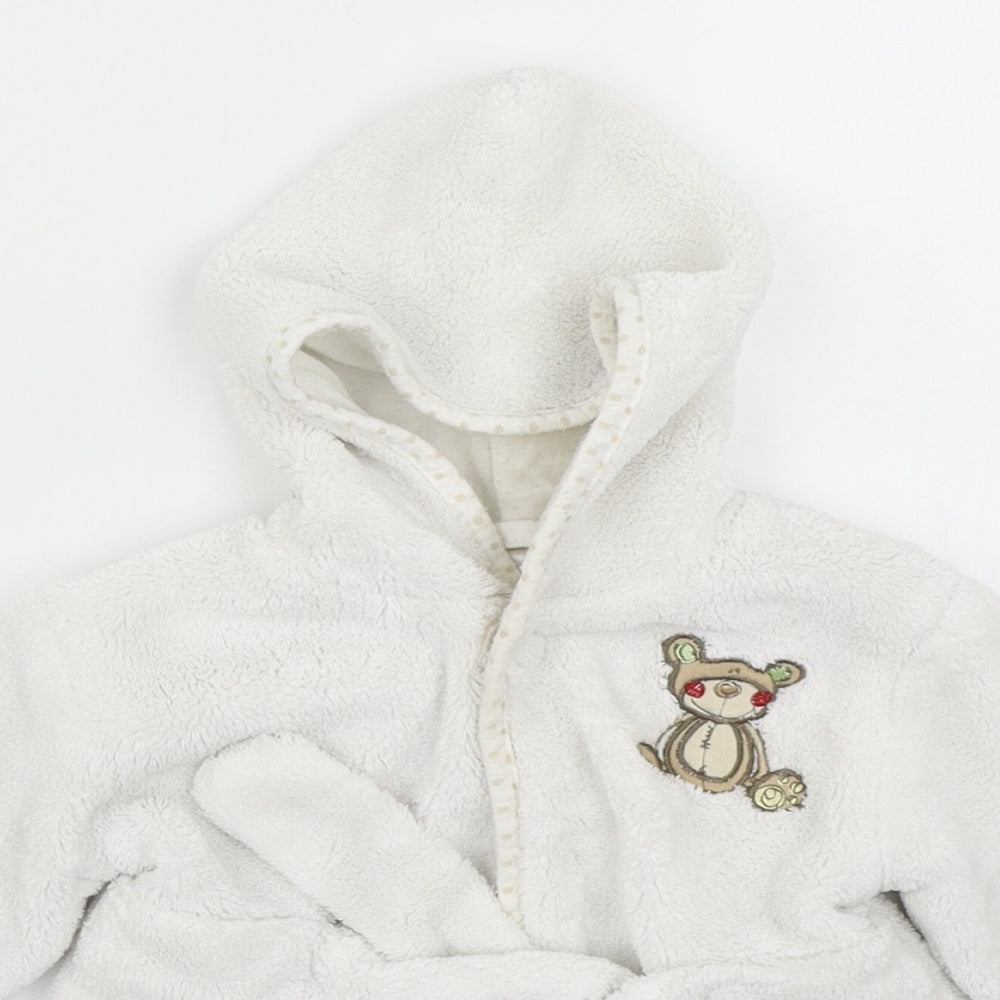 Baby Baby White Solid  Kaftan Robe Size 6-9 Months