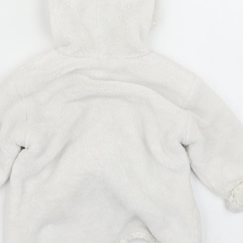 Baby Baby White Solid  Kaftan Robe Size 6-9 Months