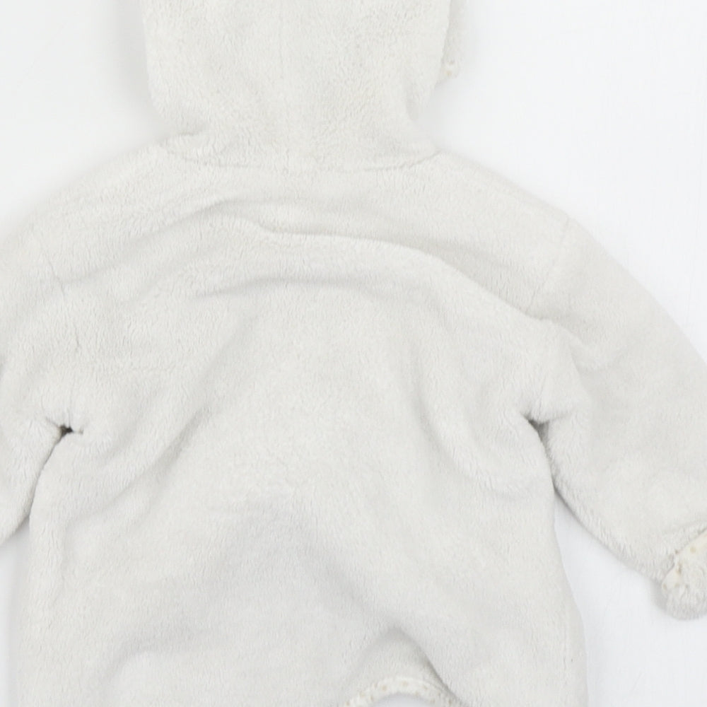 Baby Baby White Solid  Kaftan Robe Size 6-9 Months